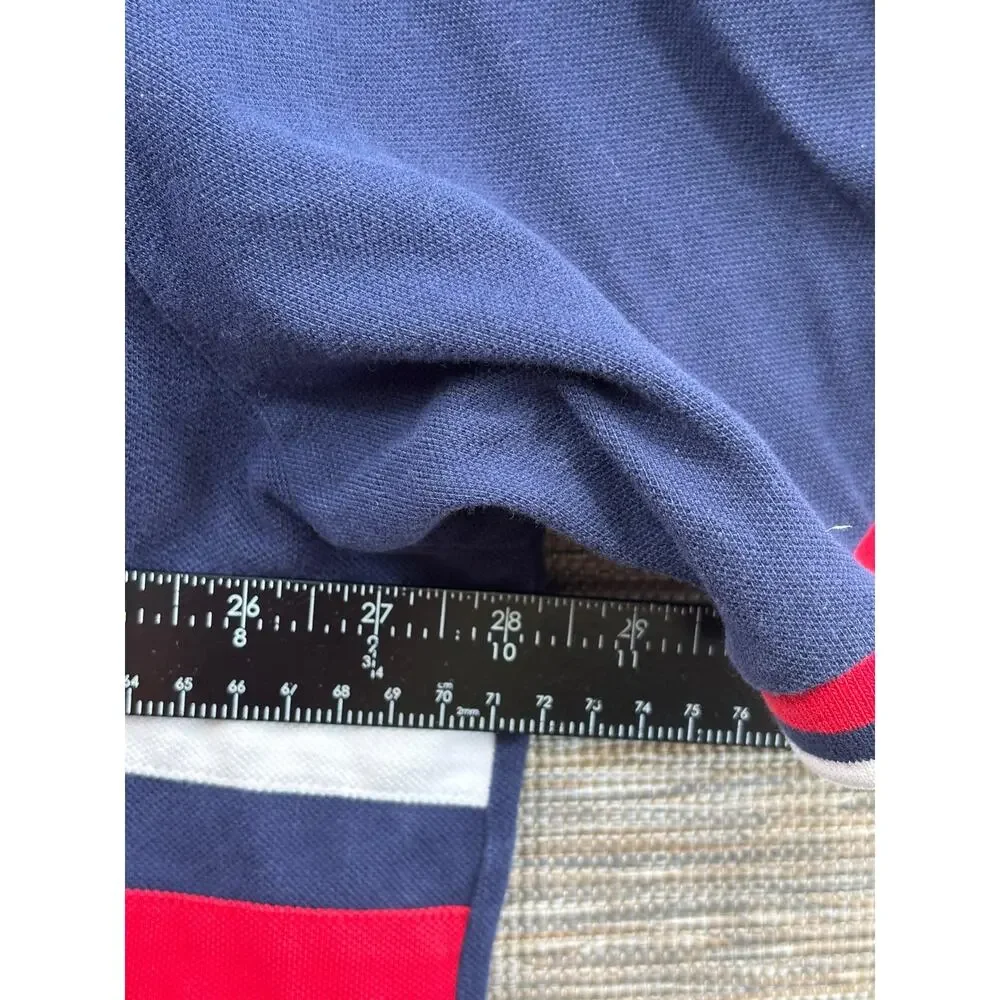 Polo Ralph Lauren Polo Shirt Mens Big 4XB Blue Stripe Rugby Big Pony Crest